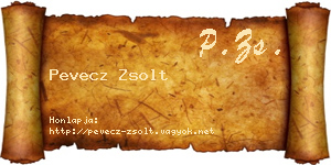 Pevecz Zsolt névjegykártya